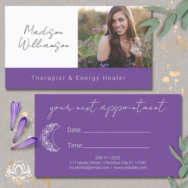 Esoterische Holistische Moderne Moderne Foto Ernen Visitenkarte (Von Creator hochgeladen)