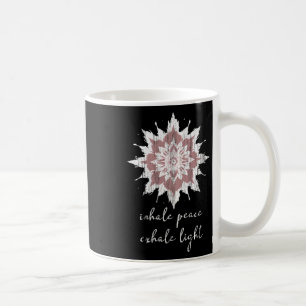 Esoterische Meditation Lotusblume Einatmen Frieden Kaffeetasse