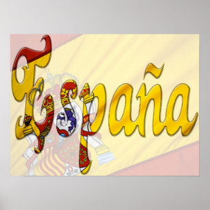 España Banderas ~ Spanische Flagge Poster