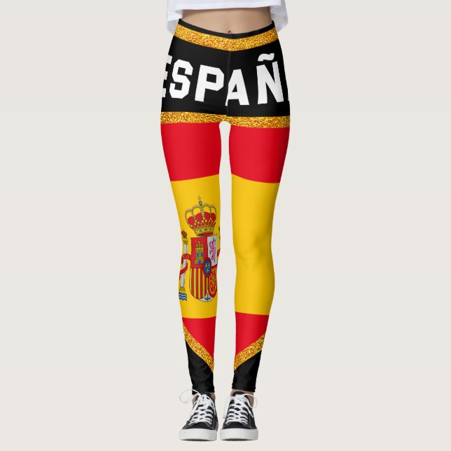 España Flagge Leggings (Vorderseite)