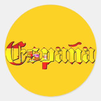 Espana-Logo - Flagge Spaniens España-Logo Runder Aufkleber