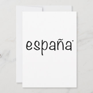 Espãna - minimalistic typography card karte