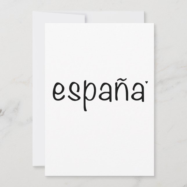 Espãna - minimalistic typography card karte (Vorderseite)