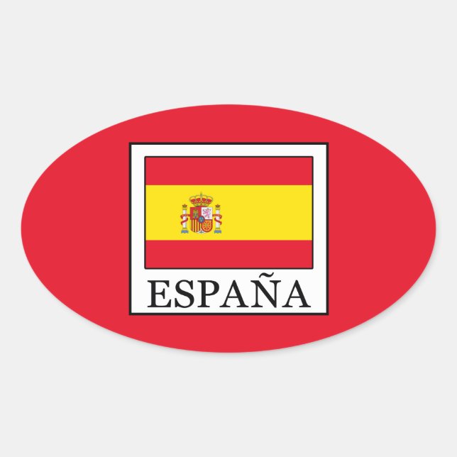 España Ovaler Aufkleber (Vorderseite)