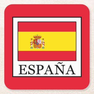 España Rechteckiger Pappuntersetzer