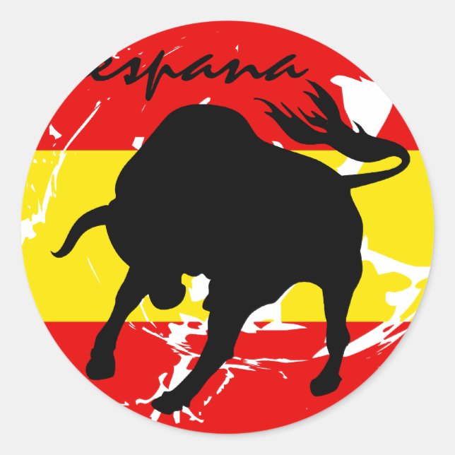 Espana Runder Aufkleber (Vorderseite)
