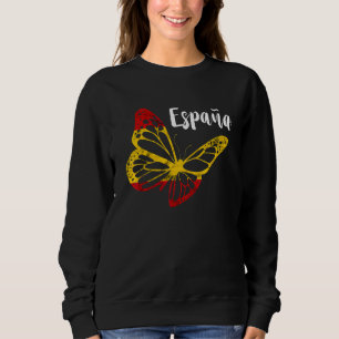 Espana Schmetterling Spanischer Stolz Spanische Fl Sweatshirt