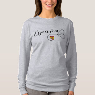 España Spanien Flag Herz T-Shirt