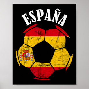 Espana Spanien Flagge Spanien Fußballspieler Spani Poster