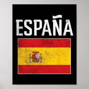 Espana Spanien Flagge Spanisch Fußball Männer Frau Poster