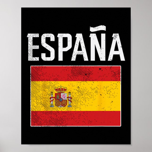 Espana Spanien Flagge Spanisch Fußball Männer Frau Poster (Vorne)