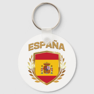 Espana-Spanien-Flaggenschild Schlüsselanhänger