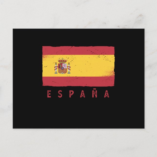 España Spanische Flagge Spanien Vintages Geschenkf Postkarte (Vorderseite)