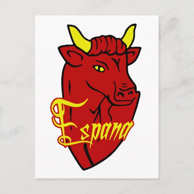Espana Toro Spanish Bull für Spanien Liebhaber Postkarte (Vorderseite)