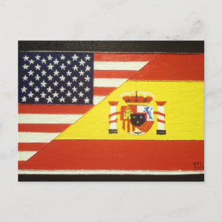 España y Estados Unidos Postkarte