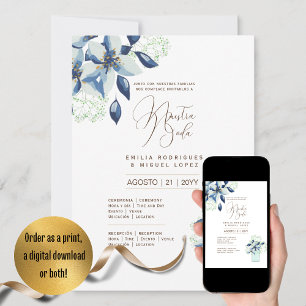 Espanol Invitación de Boda Summer Floral Wedding I Einladung