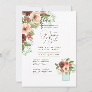 Espanol Invitación de Boda Summer Floral Wedding I Einladung