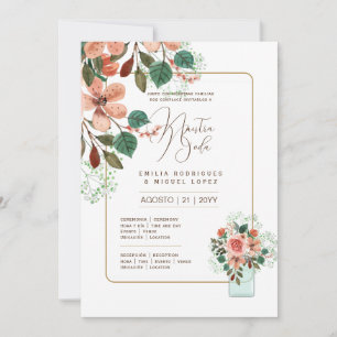 Espanol Invitación de Boda Summer Floral Wedding I Einladung