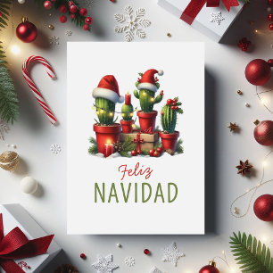 Espanol Mexican Feliz Navidad Cactus Feiertagskarte