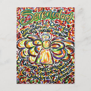 Español Serenity Gebet Angel Malerei Postkarten