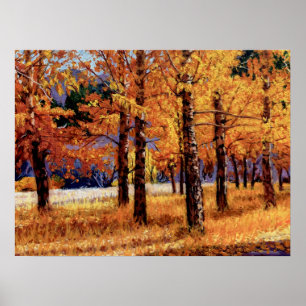Espen von Colorado in prächtiger Herbstpracht Poster