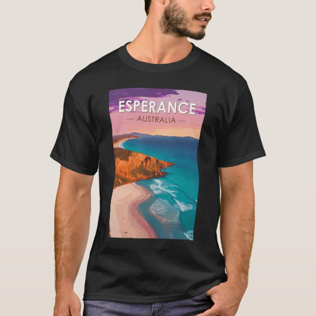 Esperance Australia Travel Art Vintag T-Shirt (Vorderseite)