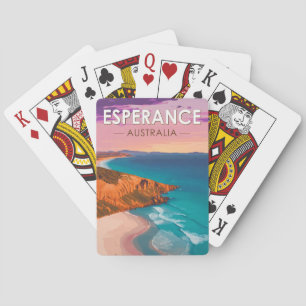 Esperance Australien Reise Kunst Vintage Spielkarten