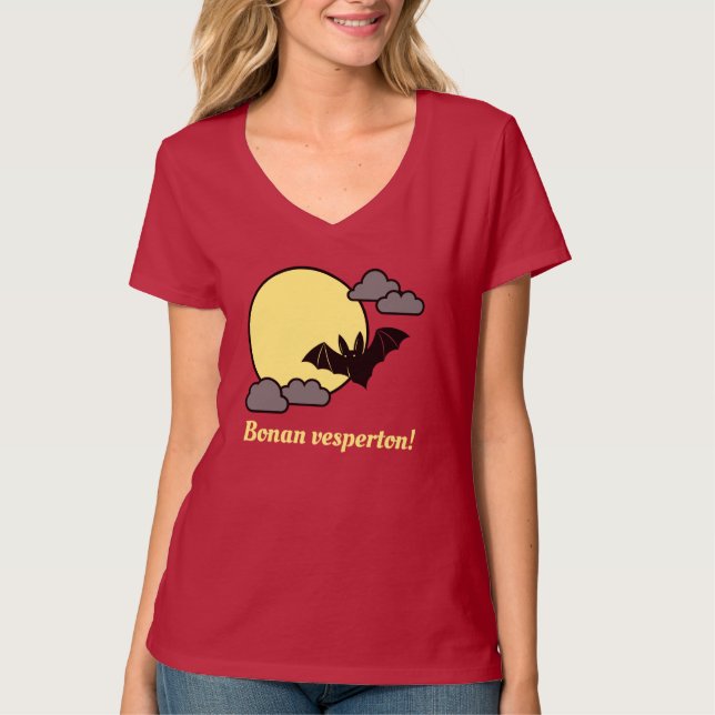 Esperanto: Bonan vesperton! T-Shirt (Vorderseite)