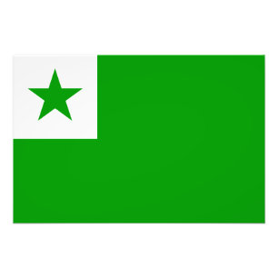 Esperanto - Esperantist Flagge Fotodruck