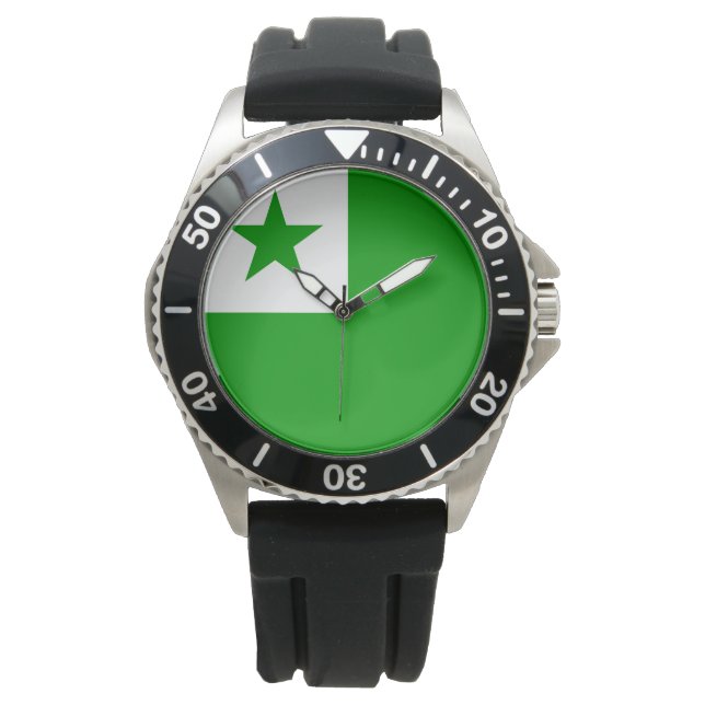 Esperanto-Flagge Armbanduhr (Vorderseite)