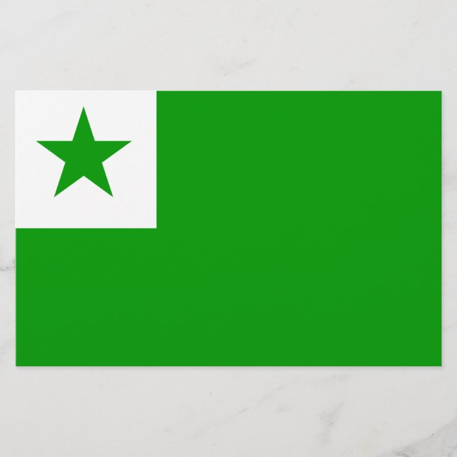Esperanto-Flagge Briefpapier (Vorderseite)