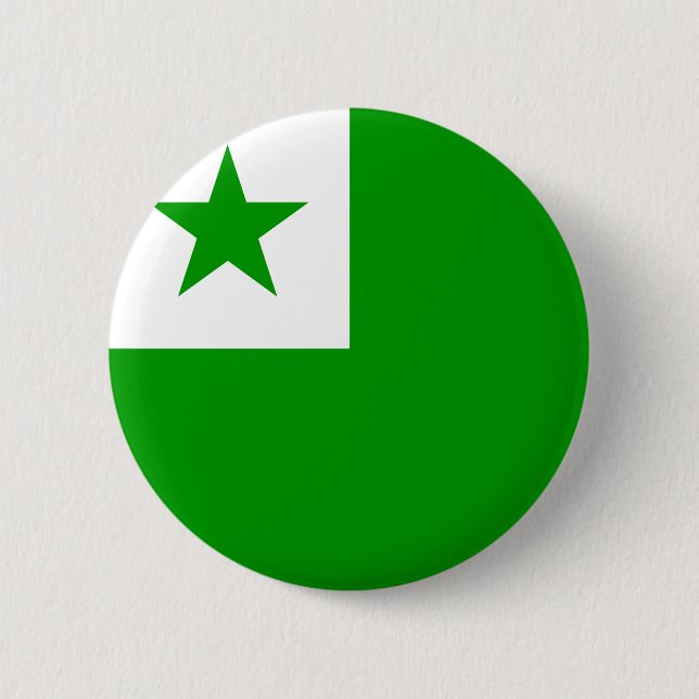 Esperanto-Flagge Button (Vorderseite)