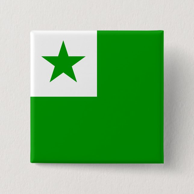 Esperanto-Flagge Button (Vorderseite)