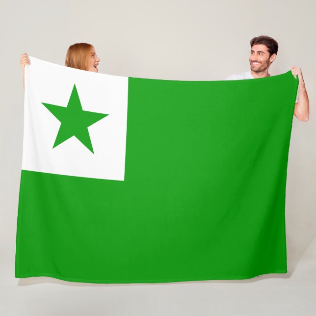 Esperanto-Flagge Fleecedecke (Beispiel)