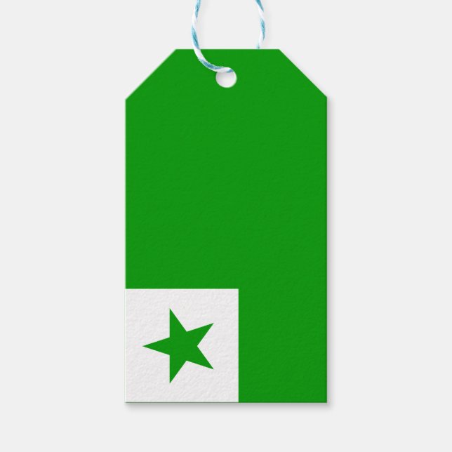 Esperanto-Flagge Geschenkanhänger (Vorderseite)
