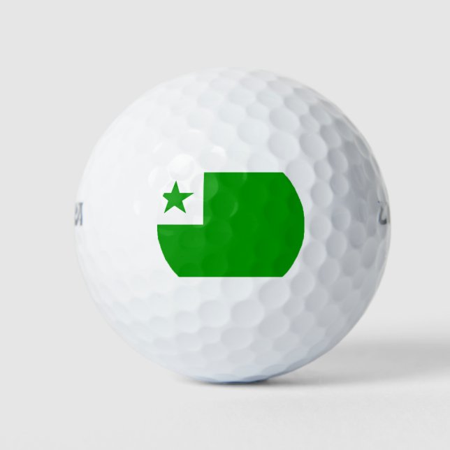 Esperanto-Flagge Golfball (Vorderseite)