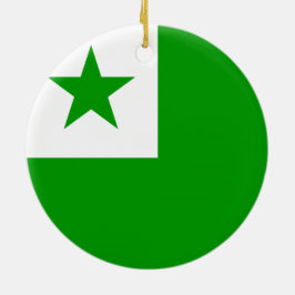 Esperanto-Flagge Keramik Ornament