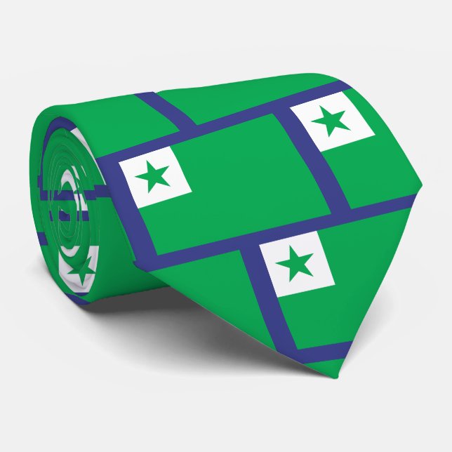 Esperanto-Flagge, Krawatte (Gerollt)