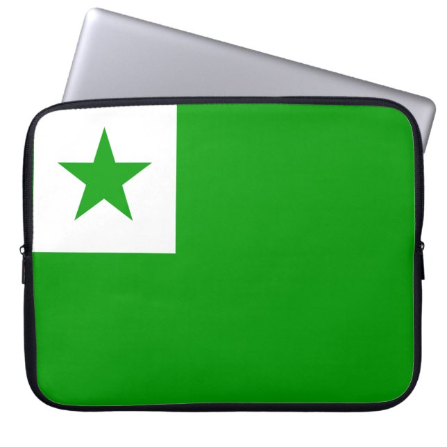 Esperanto-Flagge Laptopschutzhülle (Vorderseite)