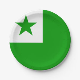 Esperanto-Flagge Pappteller