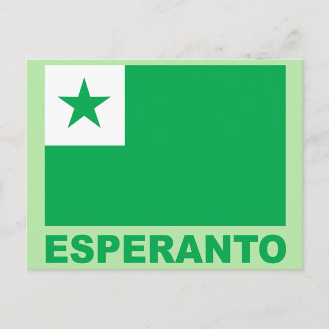 Esperanto-Flagge, Postkarte (Vorderseite)