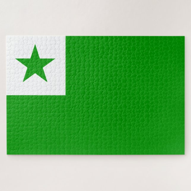 Esperanto-Flagge Puzzle (Horizontal)