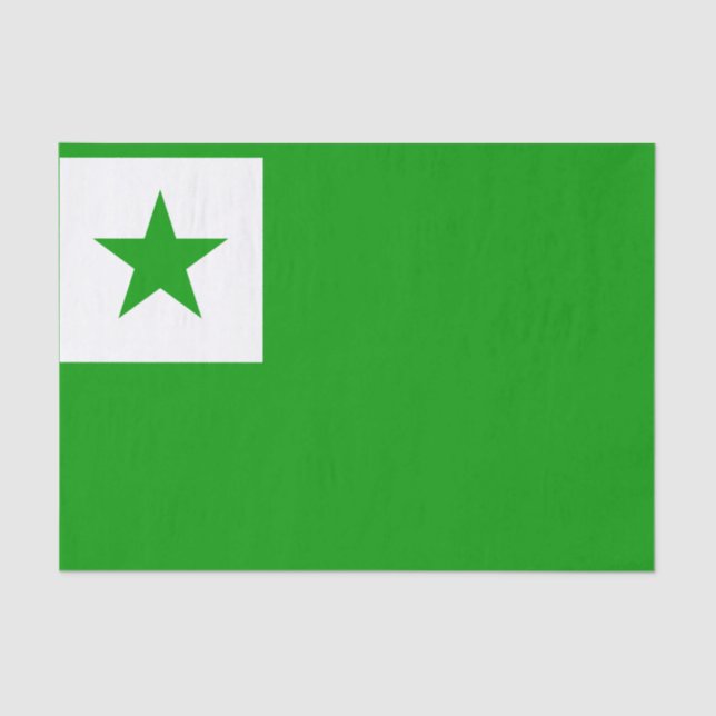 Esperanto-Flagge Seidenpapier (Vorderseite)