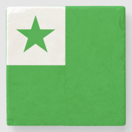 Esperanto-Flagge Steinuntersetzer
