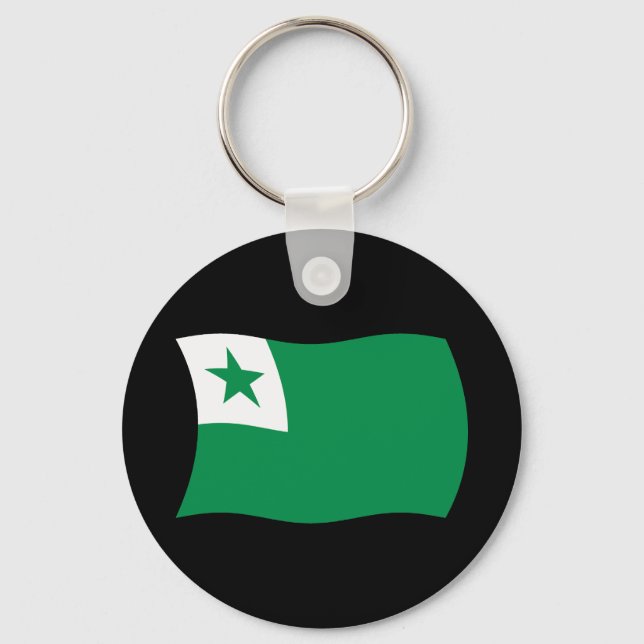 Esperanto-Flaggen-Schlüsselanhänger Schlüsselanhänger (Vorderseite)