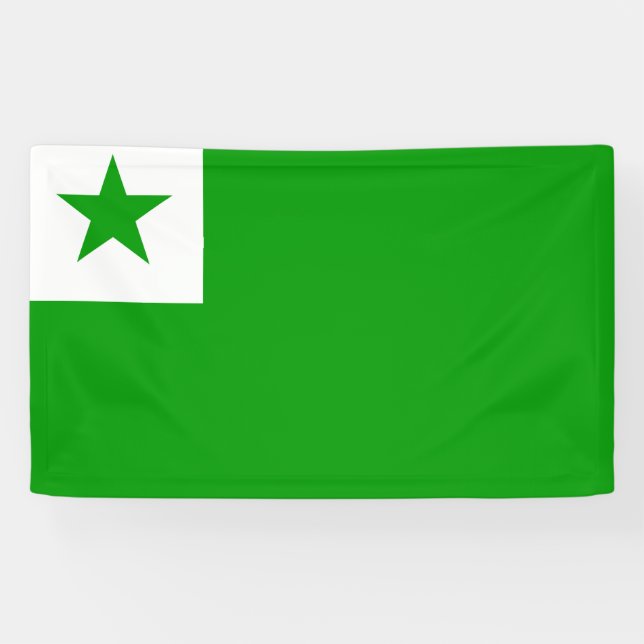 Esperanto-Flaggenbanner Banner (Horizontal)