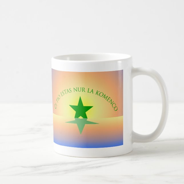 Esperanto: Gerade die Anfang-Tasse Tasse (Rechts)