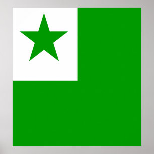 Esperanto Hochwertige Flagge Poster