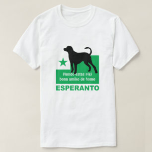 Esperanto / "Hundo estas plej bona amiko de homo", T-Shirt