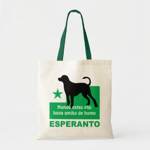 Esperanto / "Hundo estas plej bona amiko de homo", Tragetasche